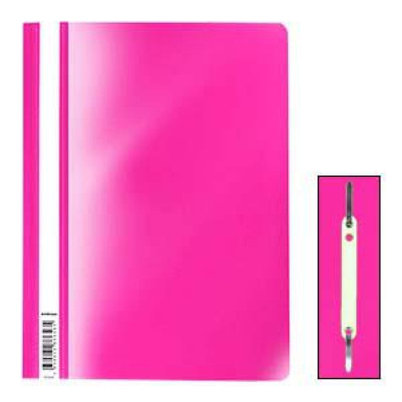 *Ātršuvējs A4 neon rozā ar caurspīdīgu vāku
