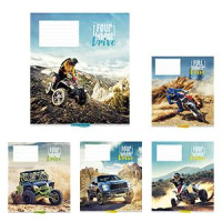 Burtnīca 12 lap. rūtiņu, Drive, kartona vāks