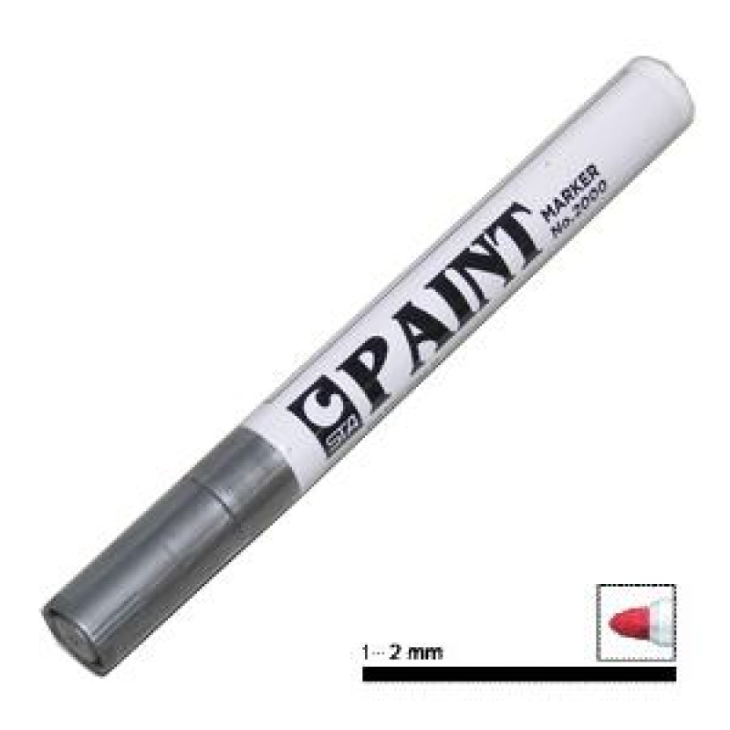 Permanentais Paint marķieris, 1-2mm, sudrabs