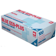 Nitrila cimdi, "Eco PLUS", zili, (M), (100gab), (10iep/kaste)