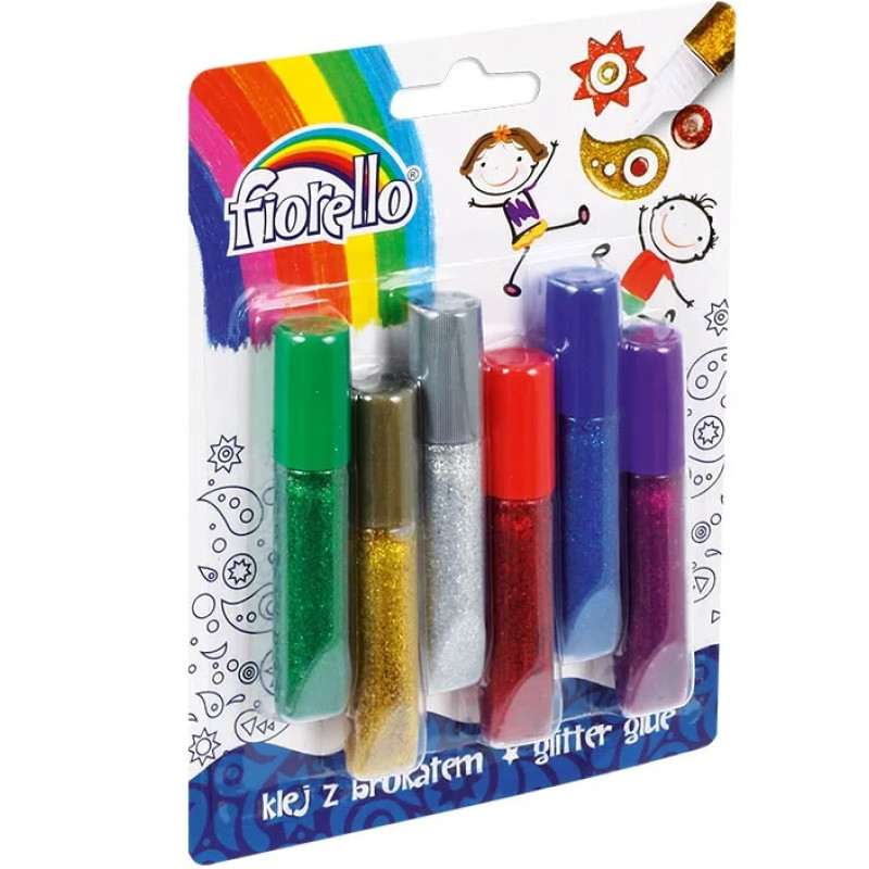 Līme ar spīdumiem, 6 krāsas x 6 ml BK06B6