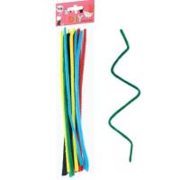 Pūkainas stieples 30 cm asorti 25 gab.Fandy