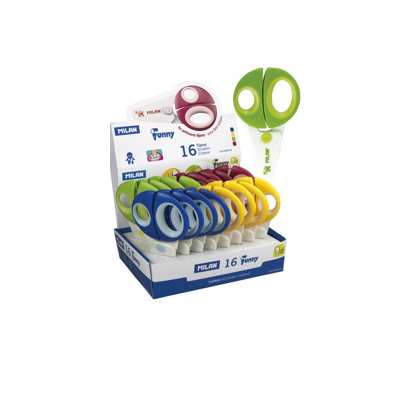 Šķēres bērnu 12.2cm FUNNY ar apaļu galu, gumijoti