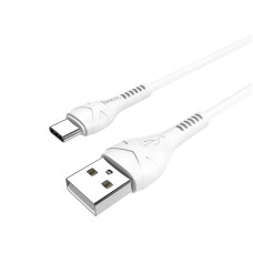 Kabelis USB-USB-C 1m. balts Hoco X37