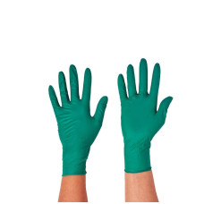 Cimdi medicīniskajām apskatēm, nesterili, bez pūdera, ROMED, zaļi, XL izmērs, 100gb.