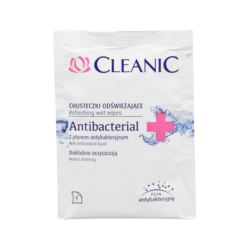 MERKANT Mitrā antibakteriālā salvete Cleanic, 1 gab/125x180 mm,/450 gab..kastē/kaste 390x2