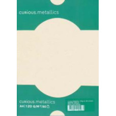 Papīrs Curious Metallic, White Gold, A4/120g, 50 loksnes