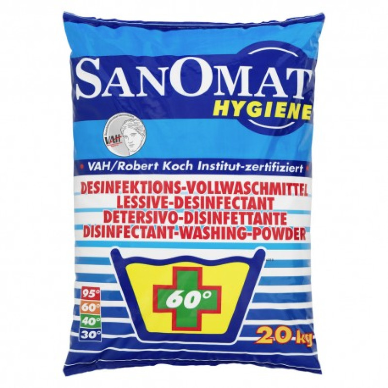 Veļas dezinfekcijas pulveris SANOMAT, 20kg