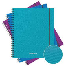 Klade A5+/80 lapas ar gumiju, rūtiņu ar spirāli