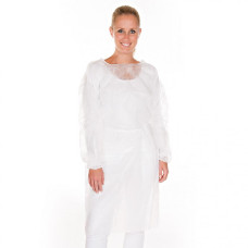 Halāts PP ar mežģīnēm balts FRANZ