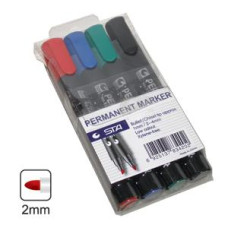 *Noturīgo marķieru komplekts STA 4 krāsas CN