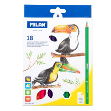 Zīmuļi krāsainie 18 krāsas Milan