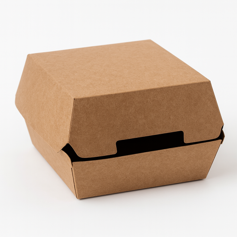 Kārbas burgeriem 117*117*70 mm kraft (25 gb. iepakojumā/250 gb./kastē)