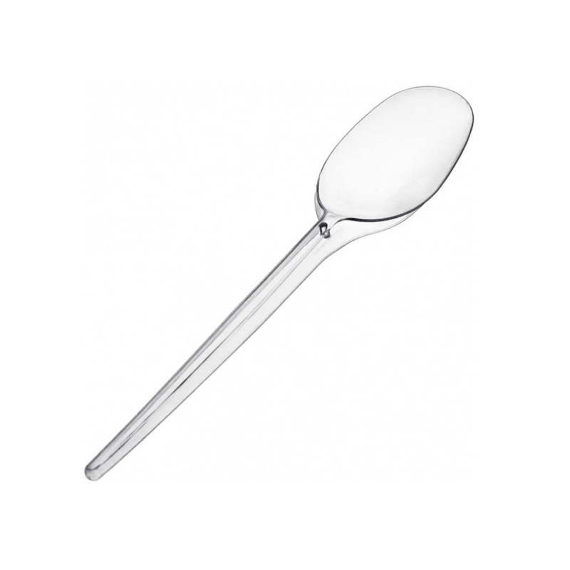 Plastmasas ēdamkarotes 18,5cm, caurspīdīgas, iepakojumā 50gab. (40iep/kastē)