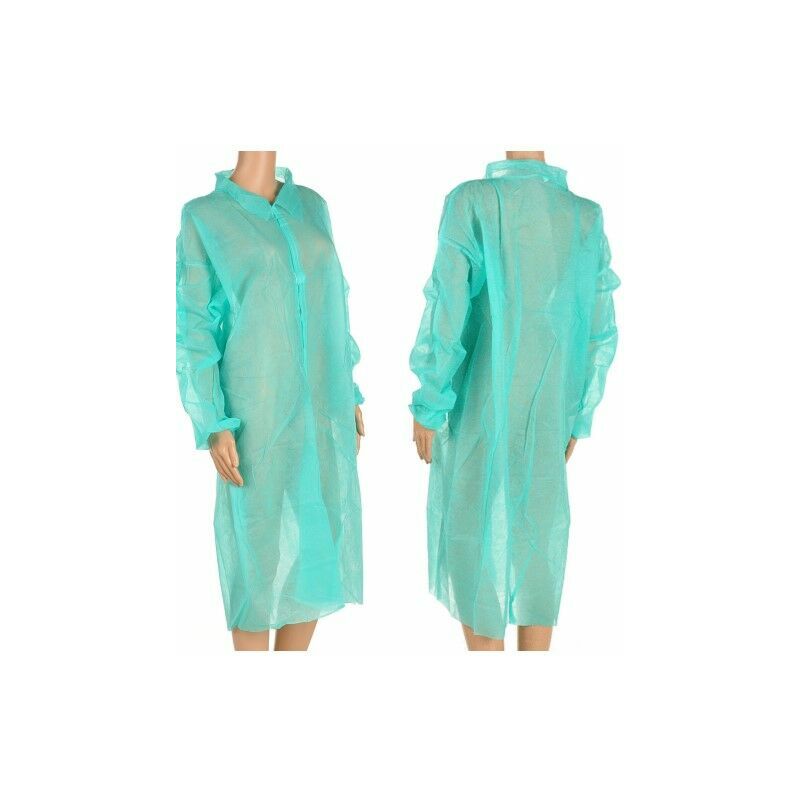 Apmeklētāju halāts, polipropilēna, balts, aizdare līplente, 25gr, izm. XXL