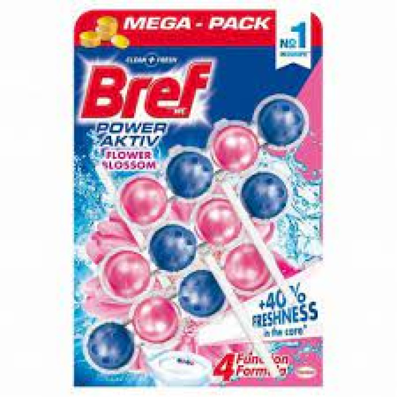 BREF color water fresh flower tualetes bloks, 3x50gr