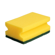 Sūklis ar abrazīvu, 150x90x45mm, dzeltens/zaļš