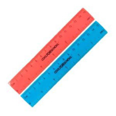 Lineāls 15 cm CoolForSchool, neona asorti