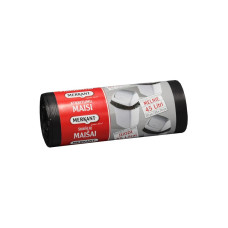 Atkritumu maisi 45L, 55x70cm, melni, 12 mikr, HDPE, MERKANT, 20gab/rul, 28rul/kastē
