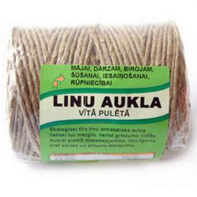 Vīta aukla 2.5mmx100gr, linu, pulētā