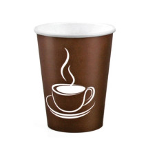 Papīra glāzes 240ml (8oz), "Cup Brown", (50gab), (netto svars 0,37 kg)