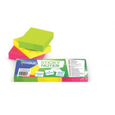 Piezīmju līmlapiņas FORPUS 50x38mm NEON 3gb