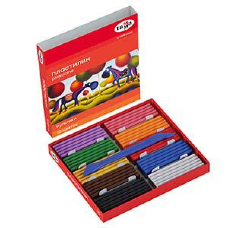 Plastilīns Gamma MULTENES 10 krāsas