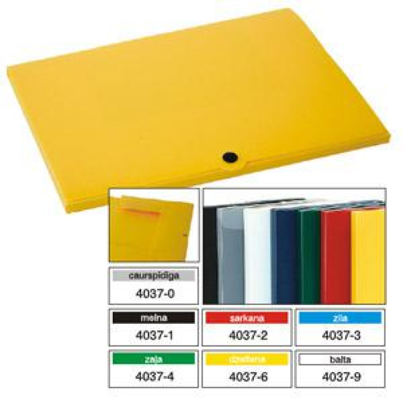 Mape ar spiedpogu A4/10mm Multi-S, dažādas krāsas