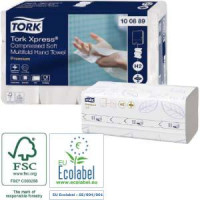 Dvieļi-salvetes 2 slāņi, Xpress Premium H2 225 Z-salvetes, Tork