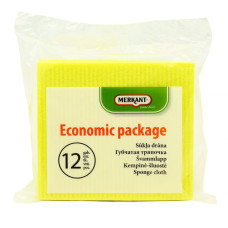 Sūkļa drāna MERKANT, dzeltena, 12 gab., (18 iep/kastē)