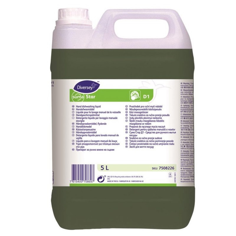 SUMA STAR D1 Trauku mazgāšanas līdzeklis rokam 5L (2x5L)