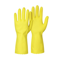 Gumijas cimdi ECOLABLE Multi Purpose, ar kokvilnu, dzelteni, XL, (12x12pāri/kastē)