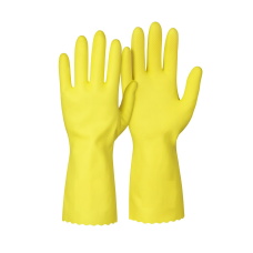Gumijas cimdi ECOLABLE Multi Purpose, ar kokvilnu, dzelteni, XL, (12x12pāri/kastē)