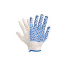 Cimdi adīti, ar 1-pusēju punktējumu, zili, izmērs 10, (12pāri/iep), (25iep/kastē)