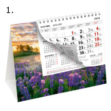 Galda kalendārs PYRAMID 3 valodās, 2025g. LV