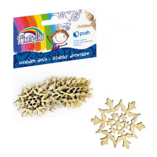 Dekors Sniegpārsliņa d=40 mm koka 10gab. Fiorello