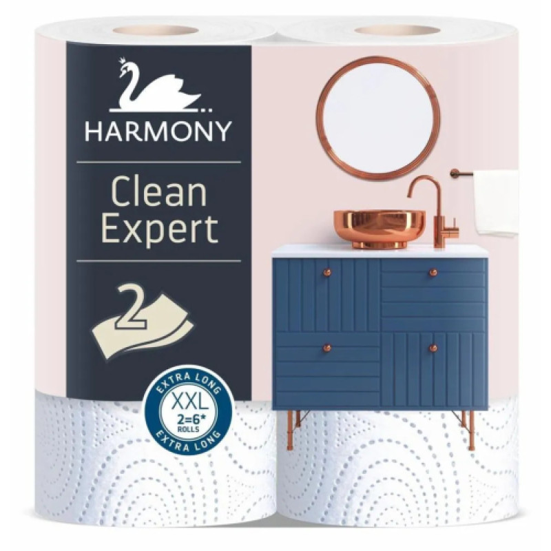 Papīra dvieļi HARMONY GOOD for FOOD WAFLE, 2 kārtas, 2x35m