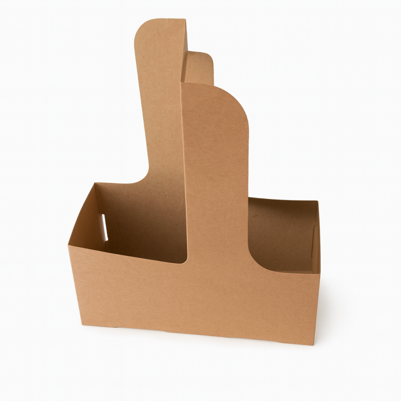 Vienreizējais papīra turetājs 2 glāzēm, kraft, 200gab/kastē