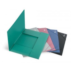 Mape ar gumiju BASIC A4, zila,plastika