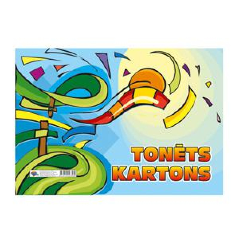 Krāsains kartons A3, 7 krāsas, vienpusīgs