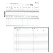 Materiālu noliktavas uzskaites kartīte, A5DK, 10