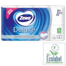 Tualetes papīrs ZEWA Deluxe Delicate Care 3 kārtu, 8 ruļļi