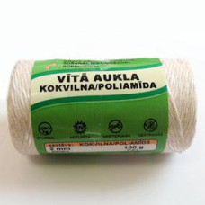 Vīta aukla 2mmx100m, kokvilna/poliamida