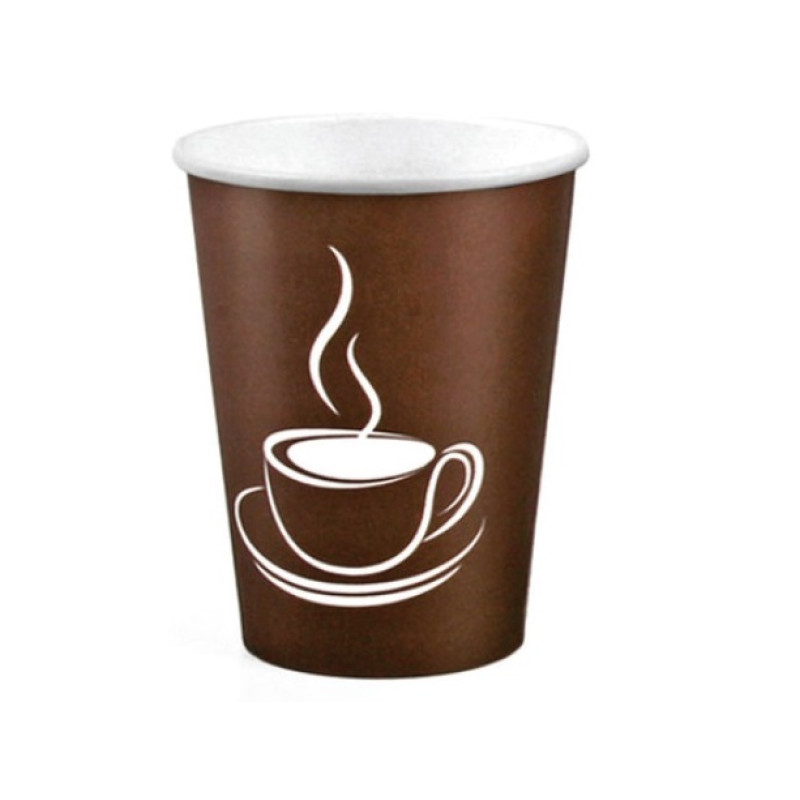 Papīra glāzes 360ml (12oz), "Cup Brown", (50gab), (netto svars 0,53kg)