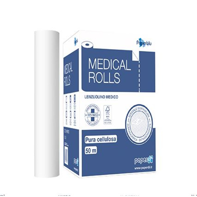 Sanitārais papīrs rullis,  PAPERBLU, celuloze, 2 slāņi, 50m, 135 loksnes 59,2 x 37 cm,d.-