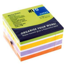 Līmlapiņas INFO 75x75mm, 450 lapas Color Mix