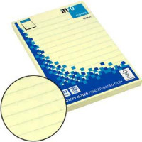 Līmlapiņas 100x150mm līniju dzeltenas, 100 lapas