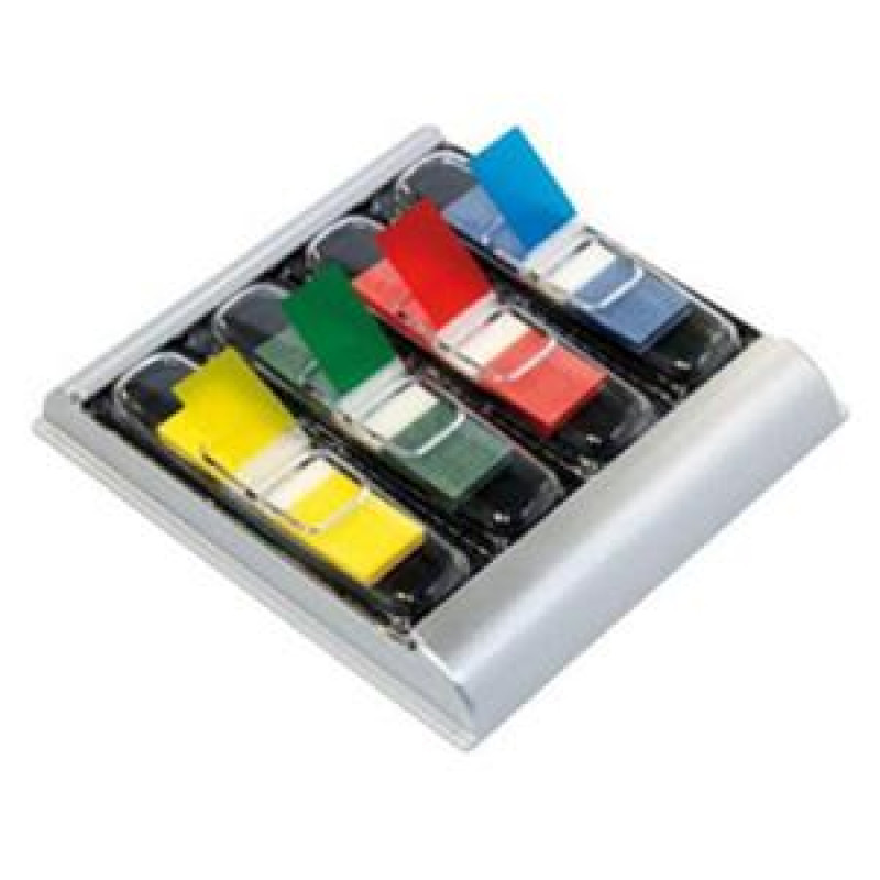 *Indeksi 12.5x43mm 4krāsas x36lap. kompl.metāla