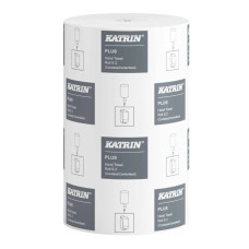 Dvieļi ruļļos Plus S2, 2 slāņu, 60 m, balti Katrin