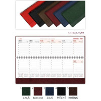 Galda kalendārs LONG PVC vāks, 2026 gads.LV